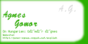 agnes gomor business card